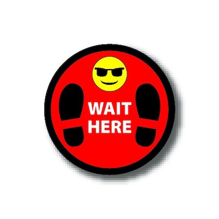 Ergomat 6in CIRCLE SIGNS Wait Here DSV-SIGN 36 #0795 -UEN